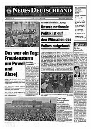 Neues Deutschland Online-Archiv vom 03.10.1965