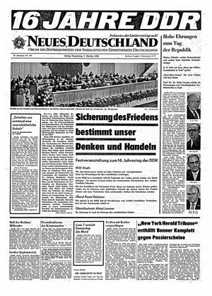 Neues Deutschland Online-Archiv vom 07.10.1965