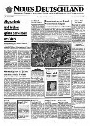 Neues Deutschland Online-Archiv vom 13.10.1965