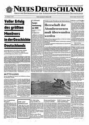 Neues Deutschland Online-Archiv vom 23.10.1965