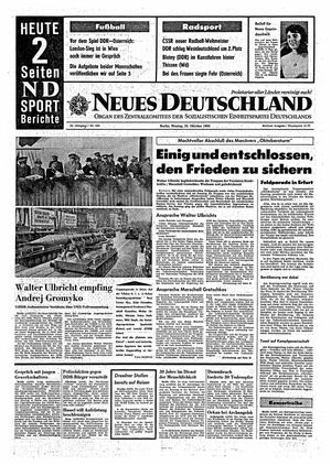 Neues Deutschland Online-Archiv vom 25.10.1965