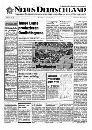 Neues Deutschland Online-Archiv vom 27.10.1965