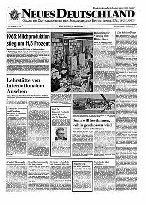 Neues Deutschland Online-Archiv vom 30.10.1965