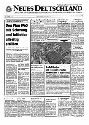 Neues Deutschland Online-Archiv vom 10.11.1965