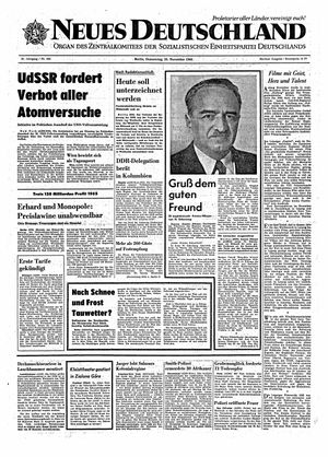 Neues Deutschland Online-Archiv vom 25.11.1965