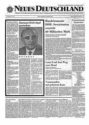 Neues Deutschland Online-Archiv vom 04.12.1965