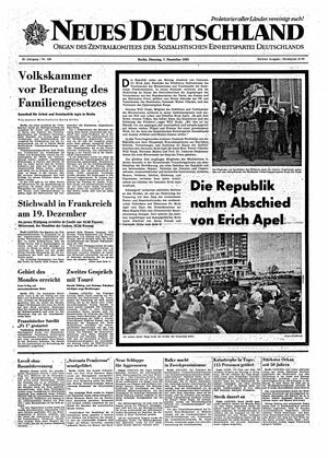 Neues Deutschland Online-Archiv vom 07.12.1965