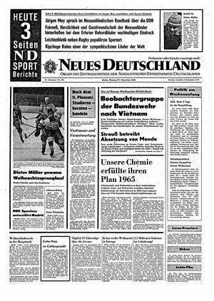 Neues Deutschland Online-Archiv vom 27.12.1965