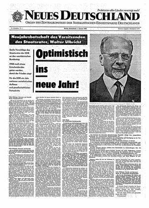 Neues Deutschland Online-Archiv on Jan 1, 1966