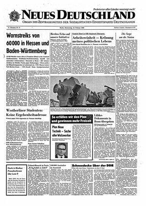 Neues Deutschland Online-Archiv vom 10.02.1966