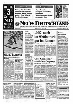 Neues Deutschland Online-Archiv vom 14.02.1966