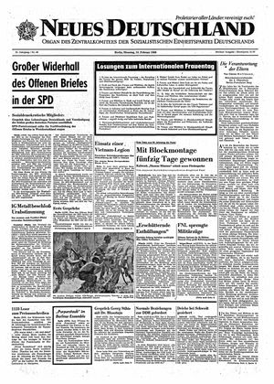 Neues Deutschland Online-Archiv vom 15.02.1966