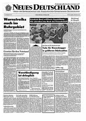 Neues Deutschland Online-Archiv vom 16.02.1966