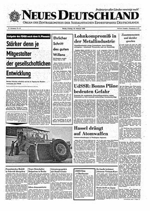 Neues Deutschland Online-Archiv vom 18.02.1966