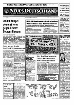 Neues Deutschland Online-Archiv vom 20.02.1966
