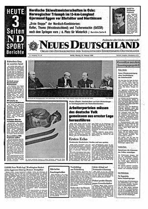 Neues Deutschland Online-Archiv vom 21.02.1966