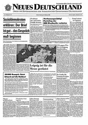 Neues Deutschland Online-Archiv vom 22.02.1966