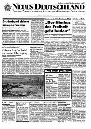 Neues Deutschland Online-Archiv vom 23.02.1966