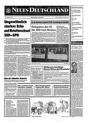 Neues Deutschland Online-Archiv vom 27.03.1966