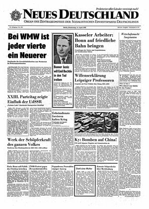 Neues Deutschland Online-Archiv vom 14.04.1966