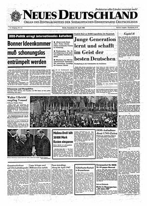 Neues Deutschland Online-Archiv vom 23.04.1966