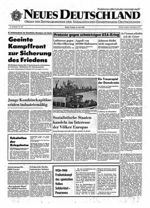 Neues Deutschland Online-Archiv vom 15.07.1966