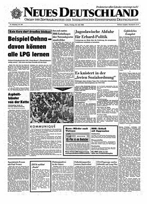 Neues Deutschland Online-Archiv vom 29.07.1966