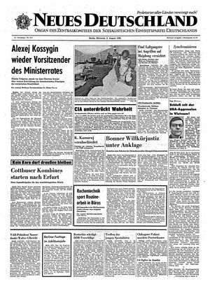Neues Deutschland Online-Archiv vom 03.08.1966