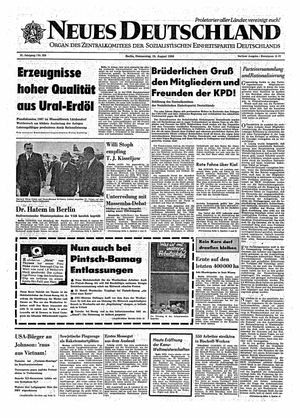 Neues Deutschland Online-Archiv vom 18.08.1966