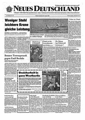 Neues Deutschland Online-Archiv vom 20.08.1966