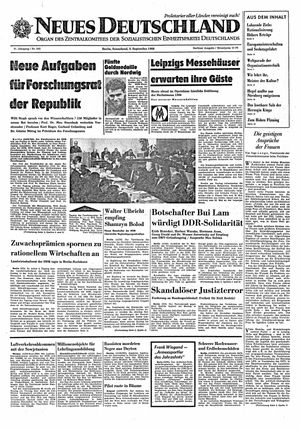 Neues Deutschland Online-Archiv vom 03.09.1966