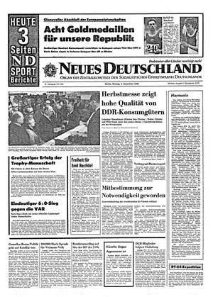 Neues Deutschland Online-Archiv vom 05.09.1966