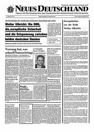 Neues Deutschland Online-Archiv vom 17.09.1966