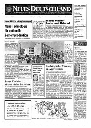 Neues Deutschland Online-Archiv vom 25.09.1966