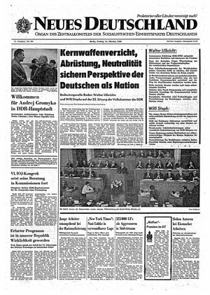 Neues Deutschland Online-Archiv vom 14.10.1966