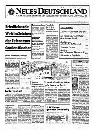 Neues Deutschland Online-Archiv vom 06.11.1966