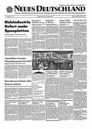 Neues Deutschland Online-Archiv vom 07.12.1966