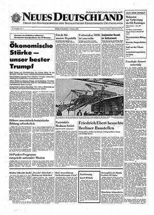 Neues Deutschland Online-Archiv vom 07.01.1967