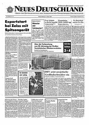 Neues Deutschland Online-Archiv vom 10.01.1967