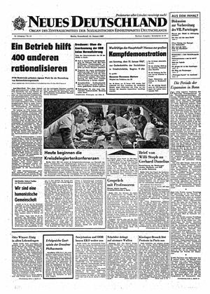 Neues Deutschland Online-Archiv vom 14.01.1967