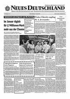 Neues Deutschland Online-Archiv vom 17.01.1967
