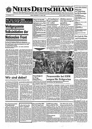 Neues Deutschland Online-Archiv vom 21.01.1967