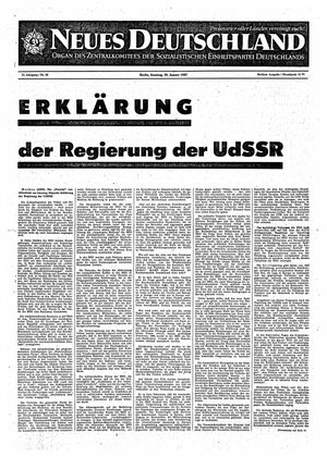 Neues Deutschland Online-Archiv vom 29.01.1967