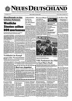 Neues Deutschland Online-Archiv on Feb 10, 1967