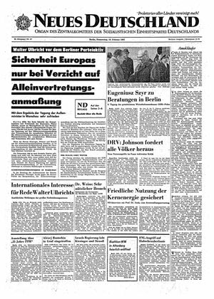 Neues Deutschland Online-Archiv vom 16.02.1967