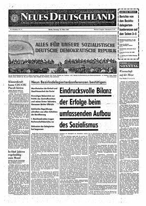 Neues Deutschland Online-Archiv vom 12.03.1967