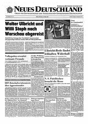 Neues Deutschland Online-Archiv vom 14.03.1967