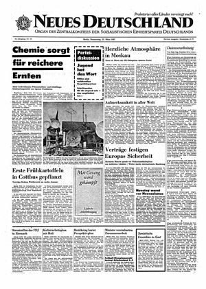 Neues Deutschland Online-Archiv vom 23.03.1967