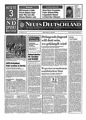 Neues Deutschland Online-Archiv vom 10.04.1967