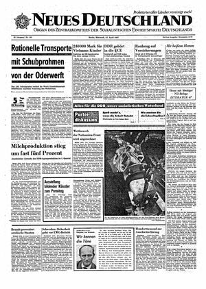 Neues Deutschland Online-Archiv vom 12.04.1967